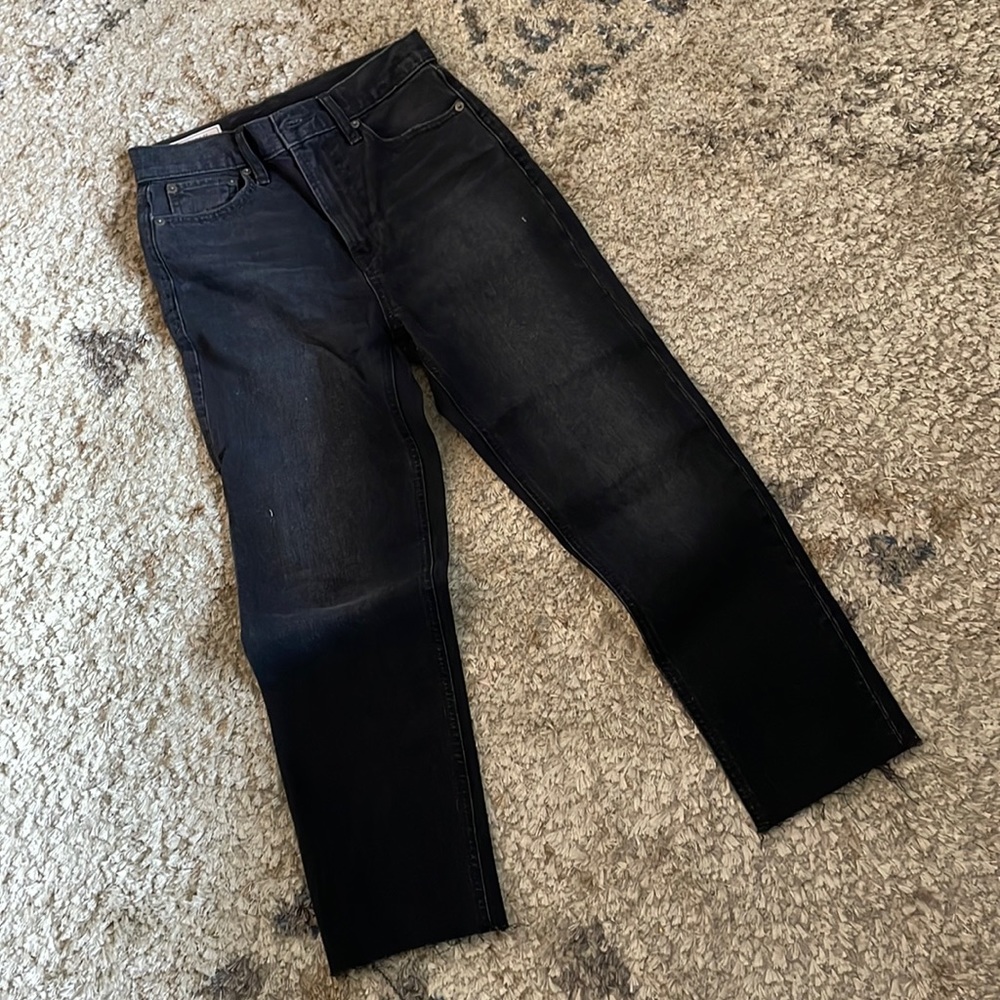 Gap New cheeky straight sky high black denim jeans 26 2P